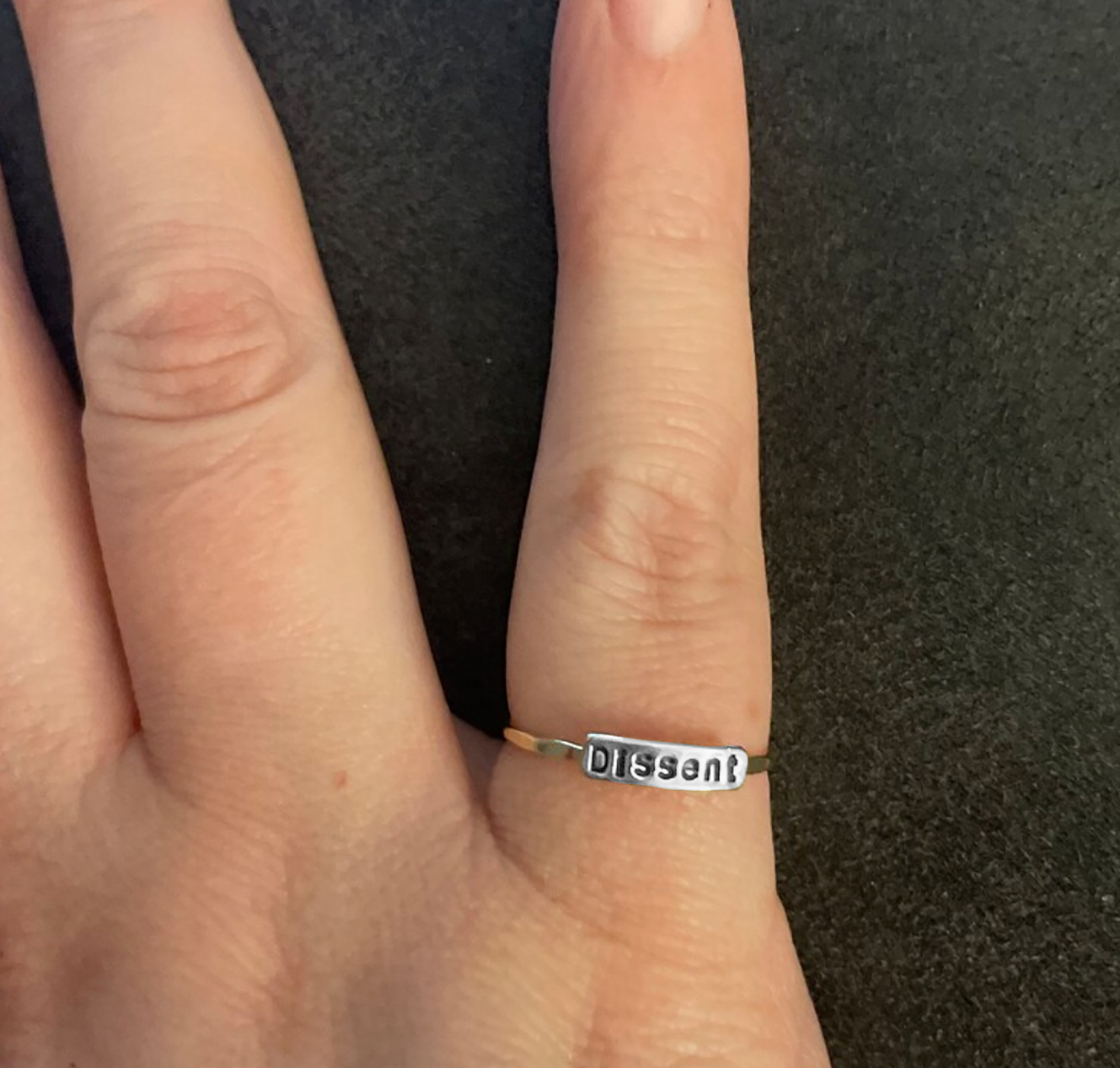 Stacking Ring | Text Ring | Dissent