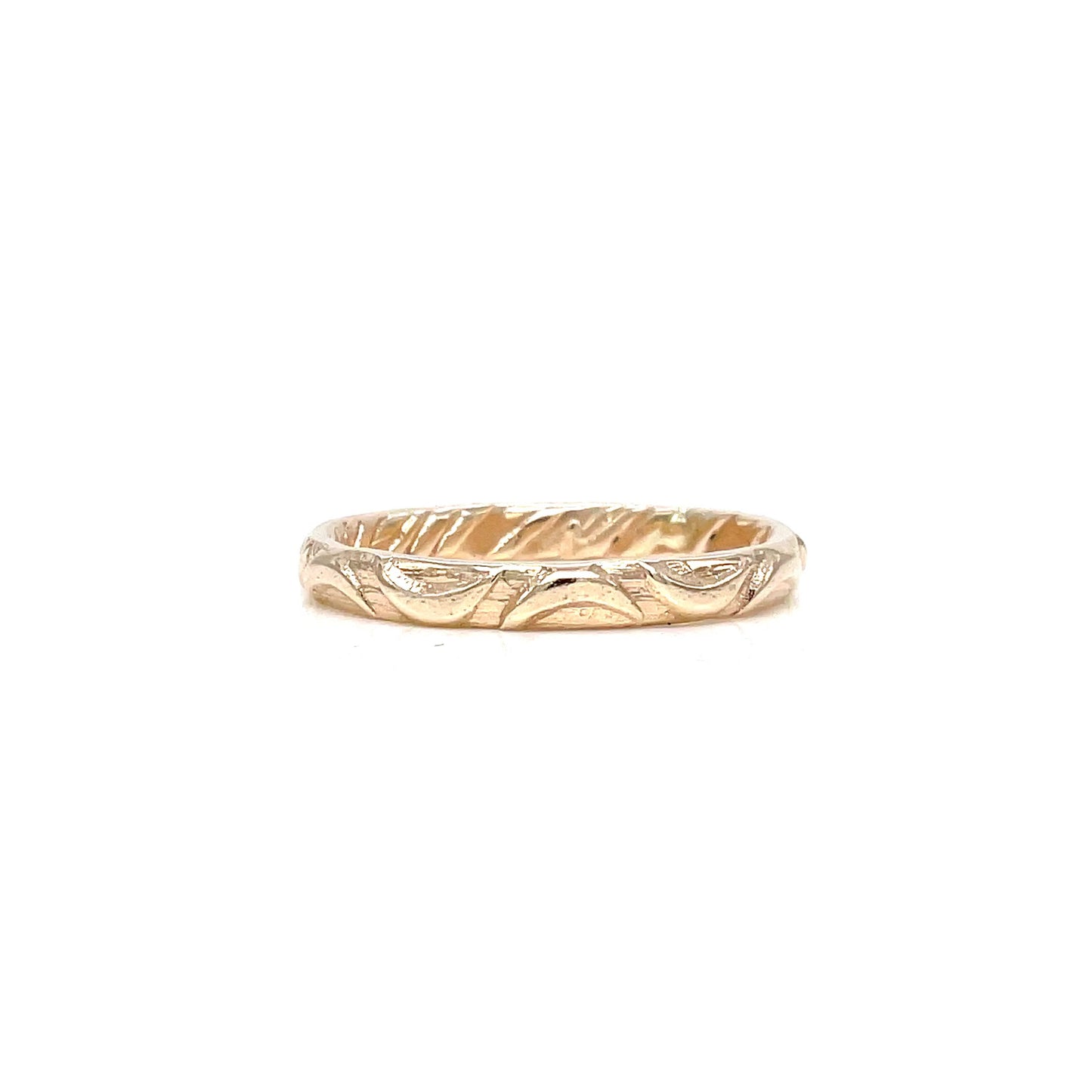 Stacking Ring | Embossed | Moon Pattern