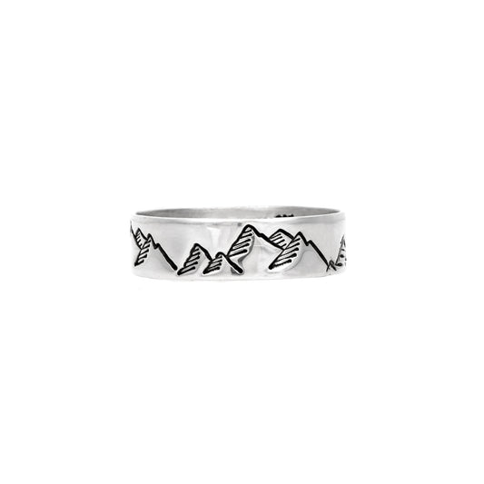 Stacking Ring | Wide Band | Mountains