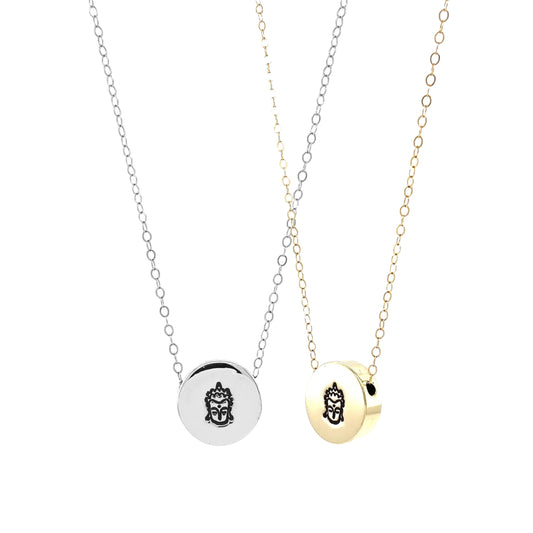 Necklace | Half Inch Sliding Charm | Buddha Face