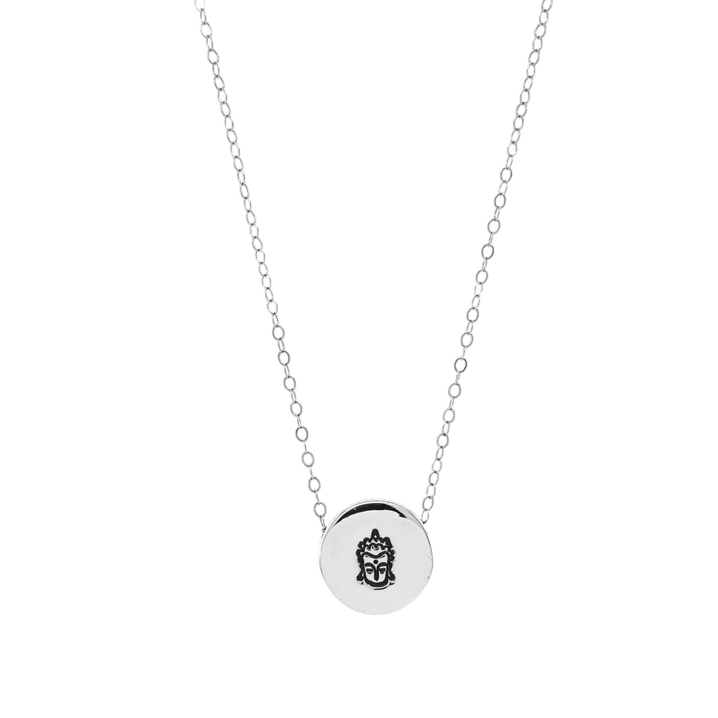 Necklace | Half Inch Sliding Charm | Buddha Face