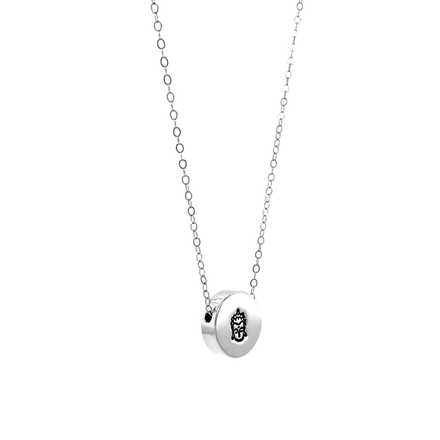 Necklace | Half Inch Sliding Charm | Buddha Face