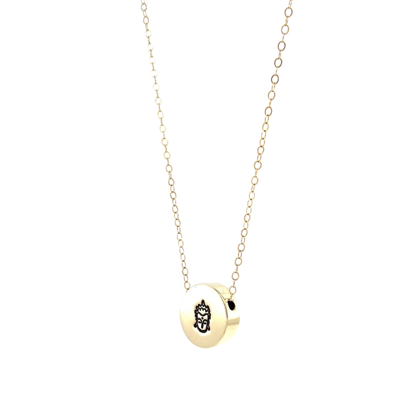 Necklace | Half Inch Sliding Charm | Buddha Face