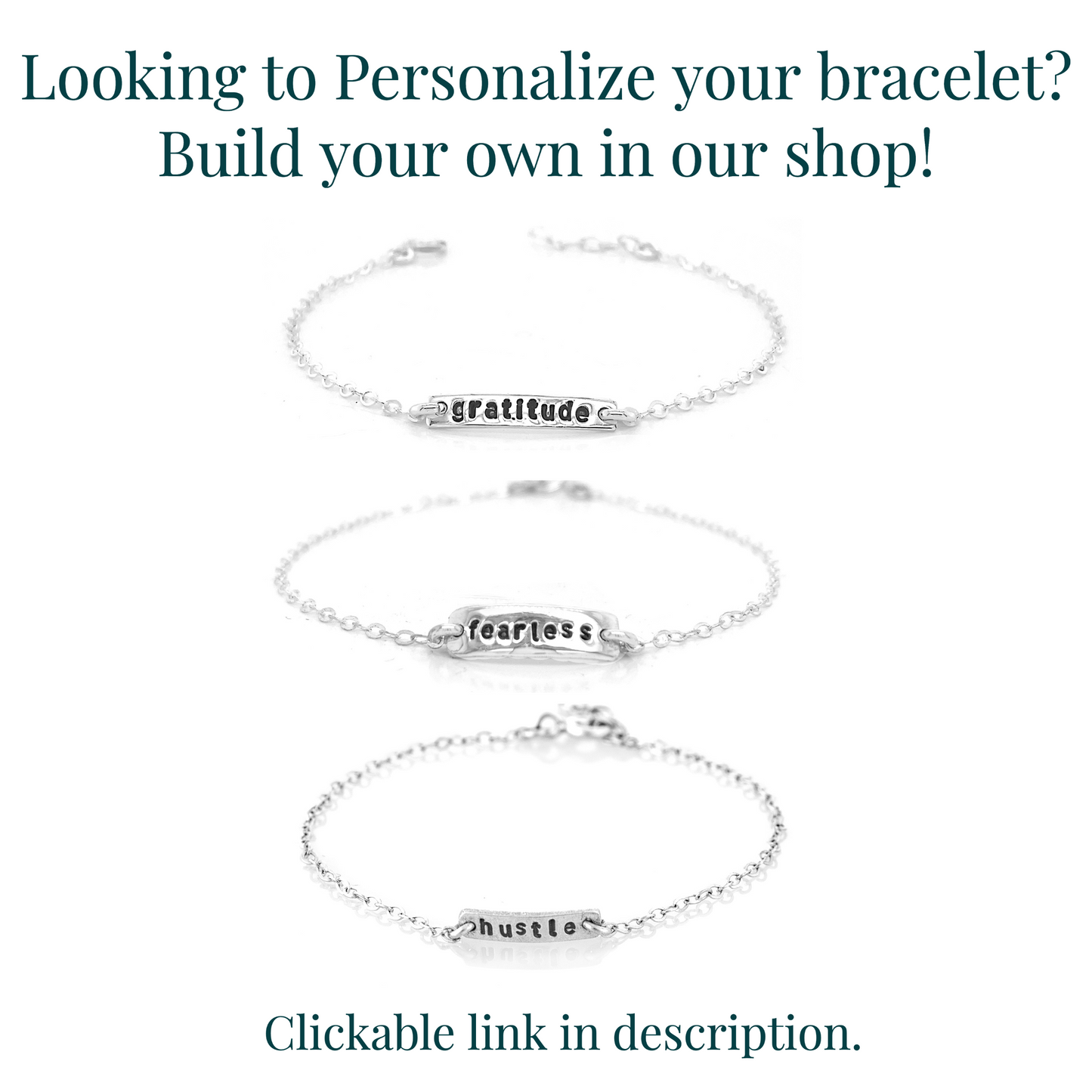 Bracelet | Text Plaque | Fearless