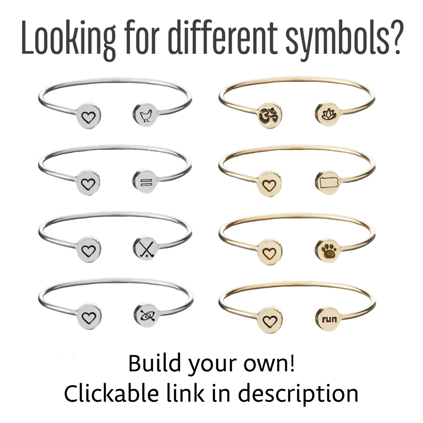 Bracelet | Double Charm Cuff | Heart & State