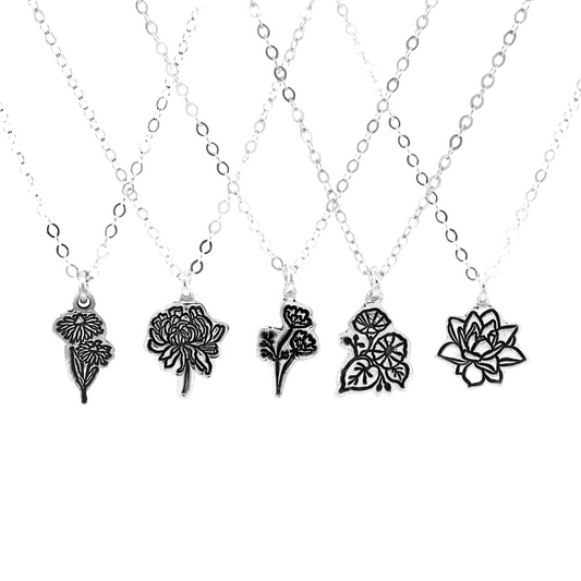 Build Your Own | Necklace | Birth Flower Charm
