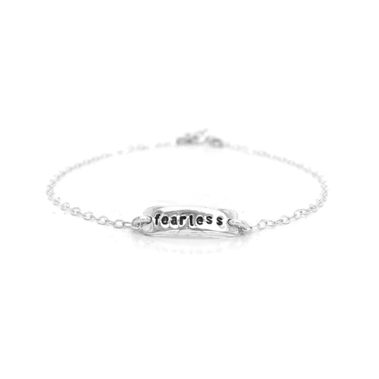 Bracelet | Text Plaque | Fearless