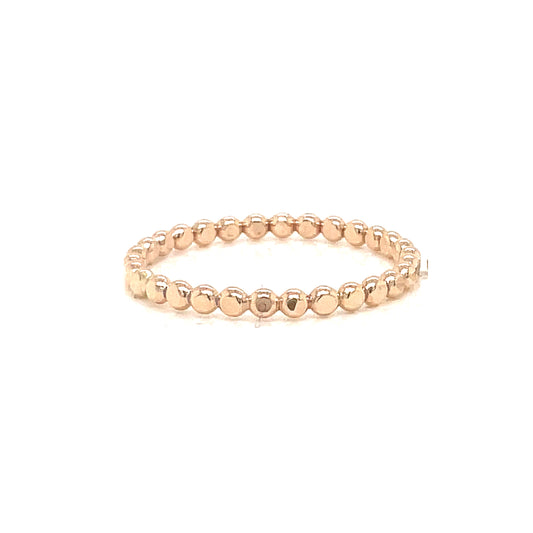 Stacking Ring | Texture | Hammered Bead | Gold Filled