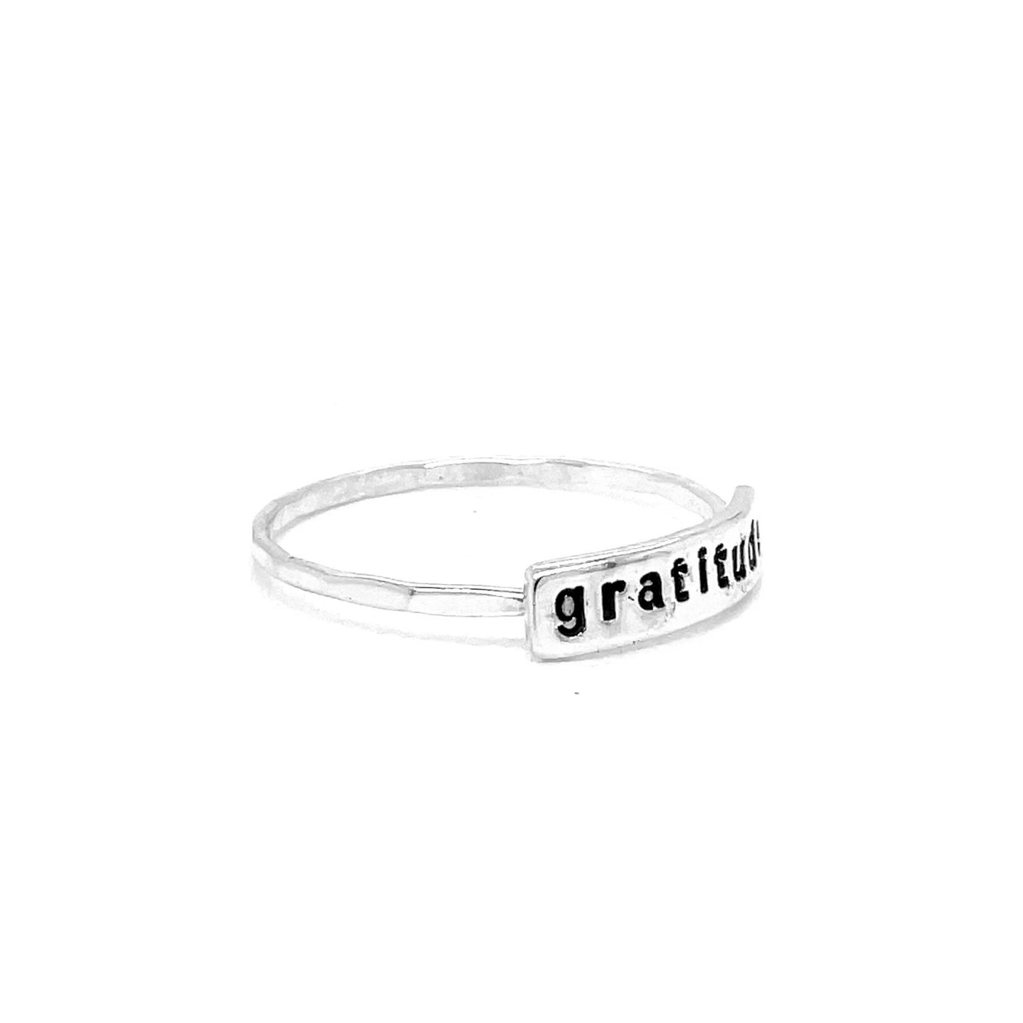 Stacking Ring | Text Ring | Gratitude