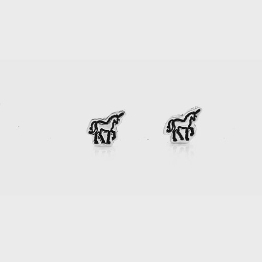 Earrings | Sterling Silver Stud Earrings | Unicorn