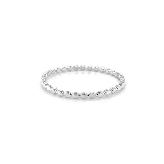 Stacking Ring | Texture | Hammered Bead | Sterling Silver