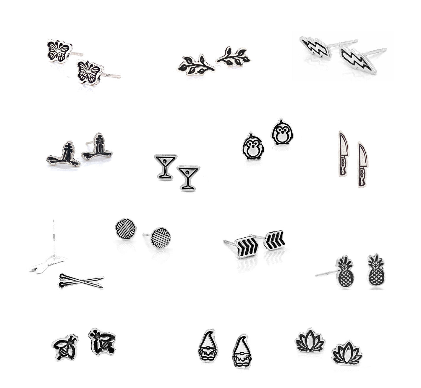Earrings | Sterling Silver Stud Earrings | Kayak