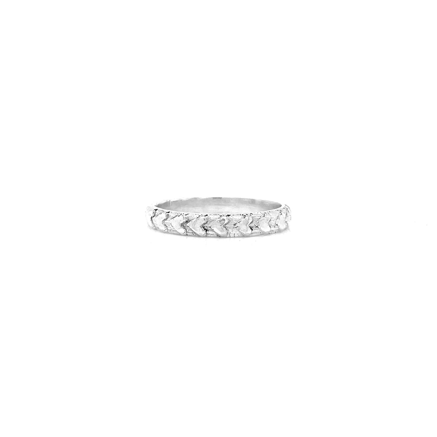 Stacking Ring | Embossed | Heart Pattern