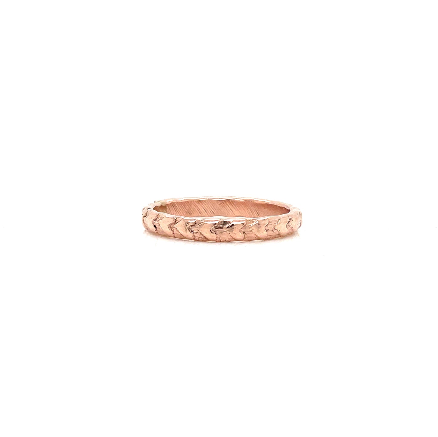 Stacking Ring | Embossed | Heart Pattern
