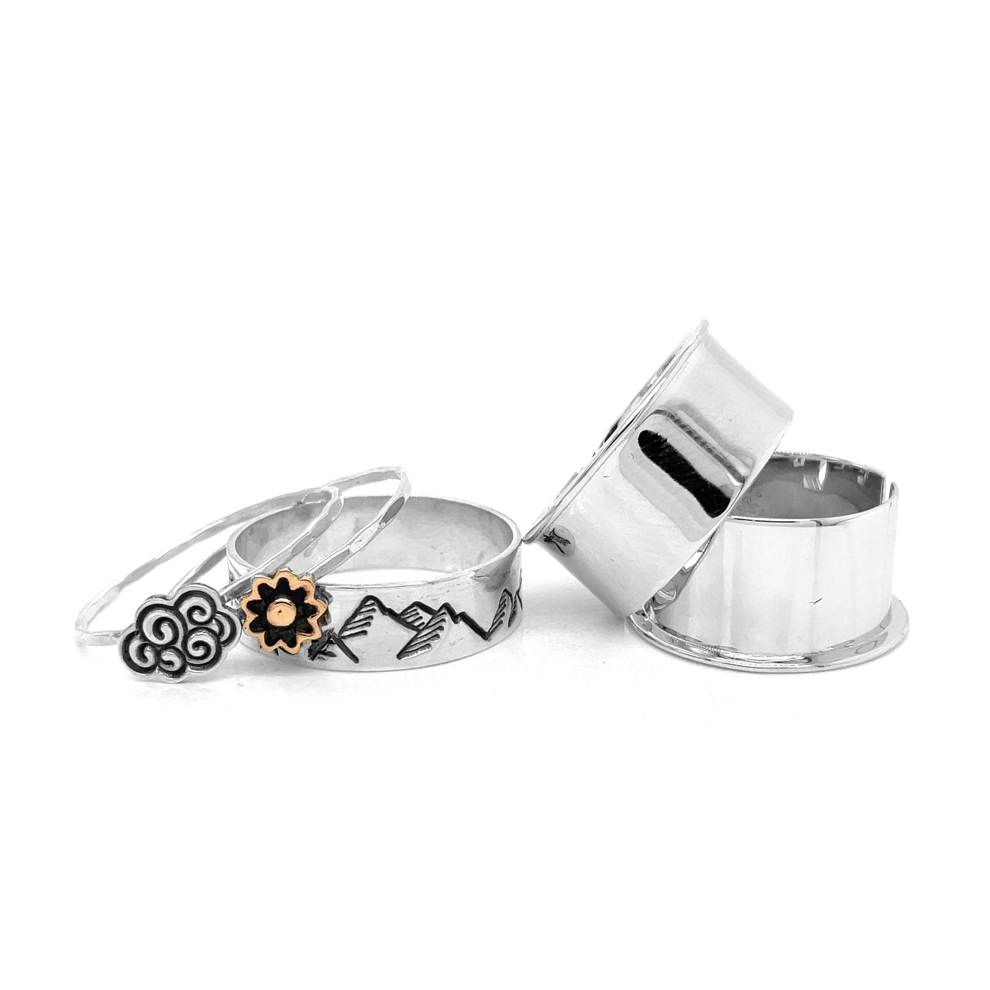 Fidget Ring | Spinner | Sunny Mountain Day