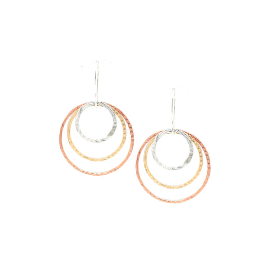 Fractal Triple Circle Earrings - Retail