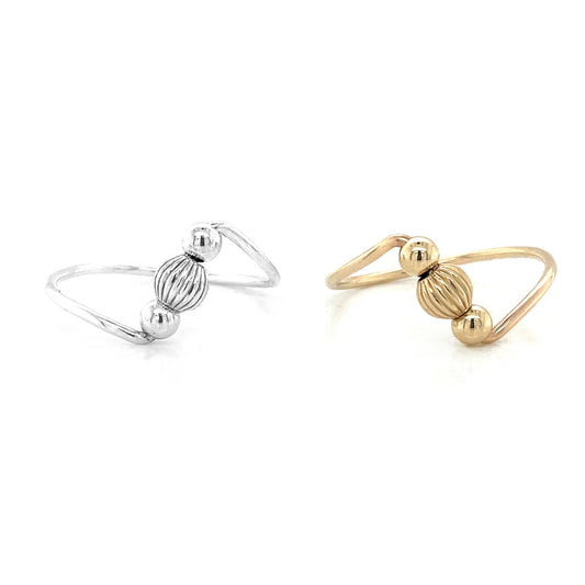 Fidget Ring | Bead | Corrugated