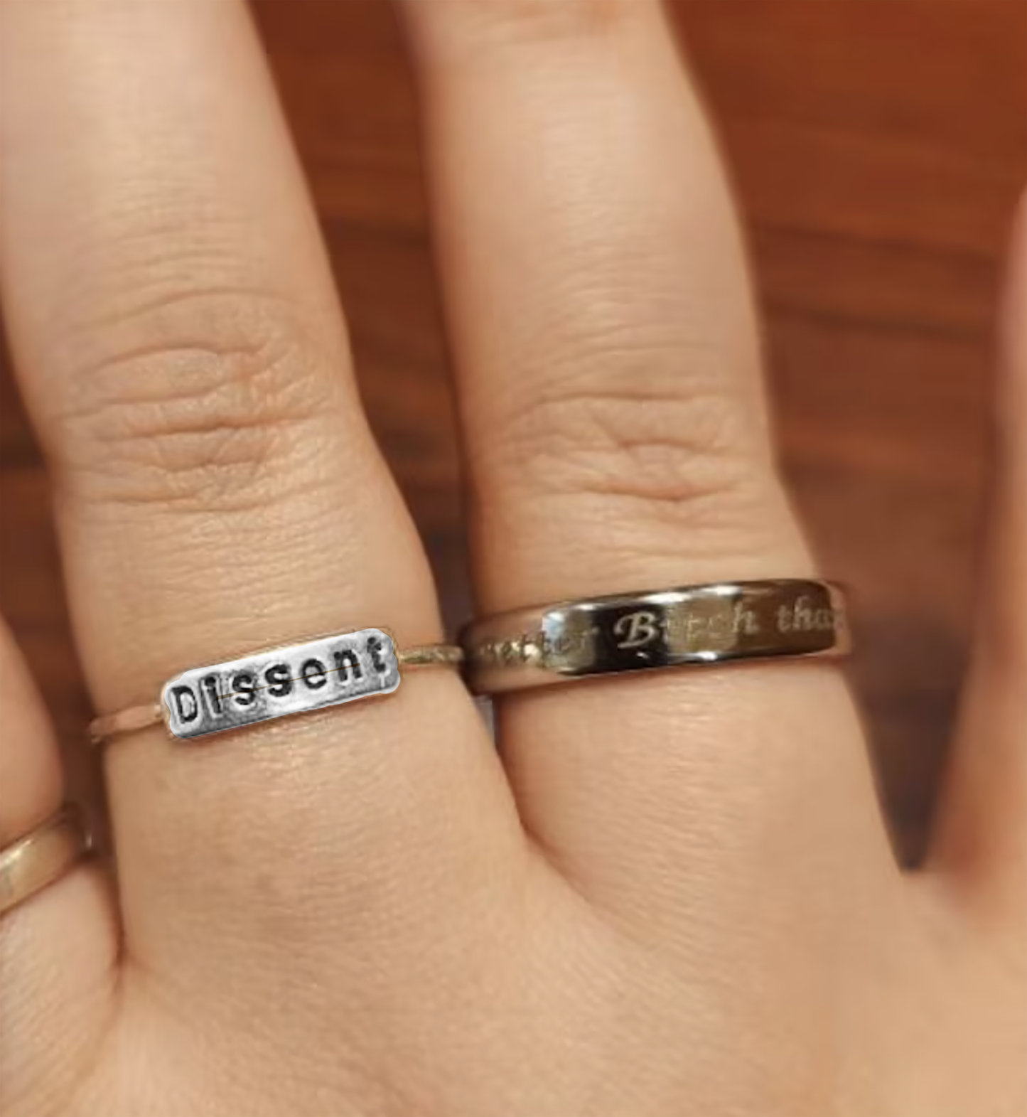 Stacking Ring | Text Ring | Dissent