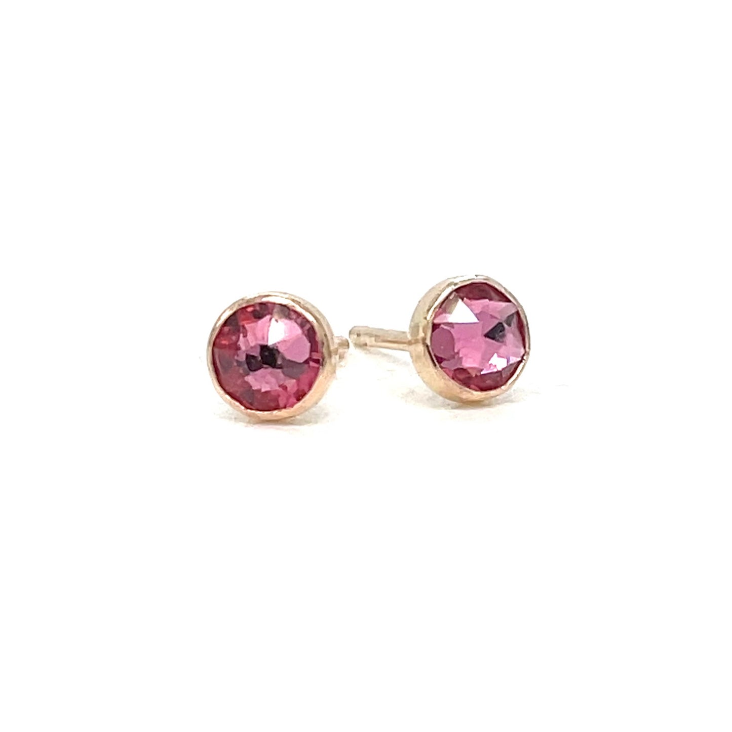 Earrings | Crystal Studs | Pink Tourmaline