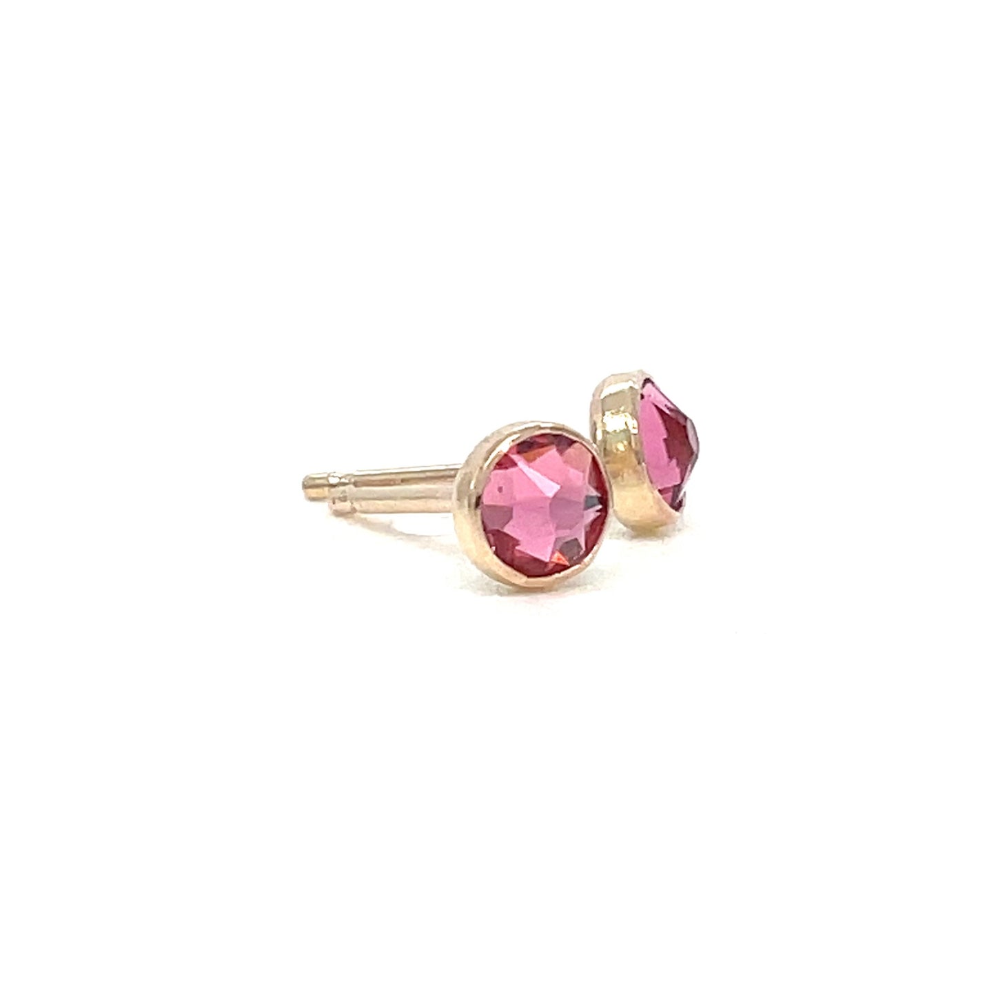 Earrings | Crystal Studs | Pink Tourmaline