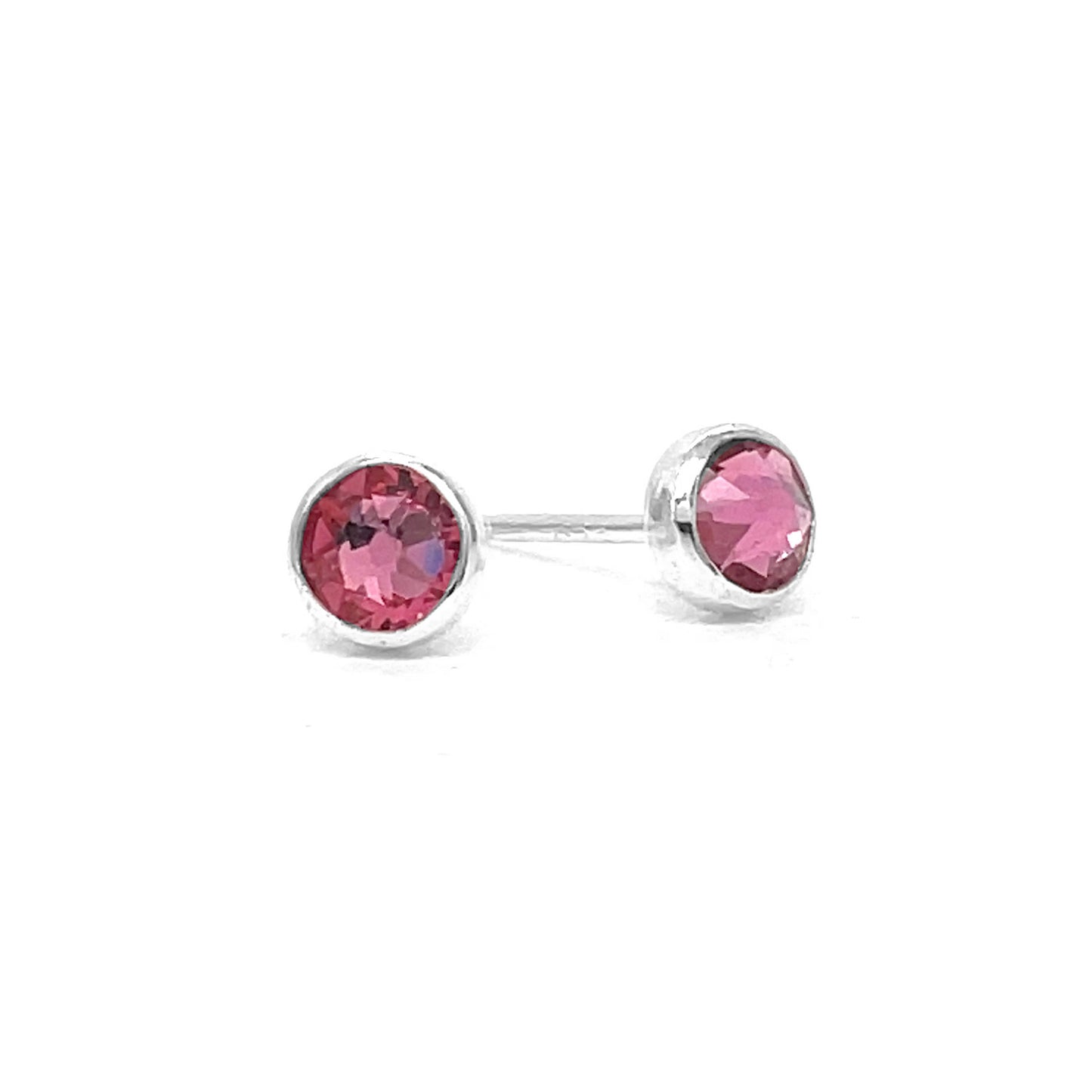 Earrings | Crystal Studs | Pink Tourmaline