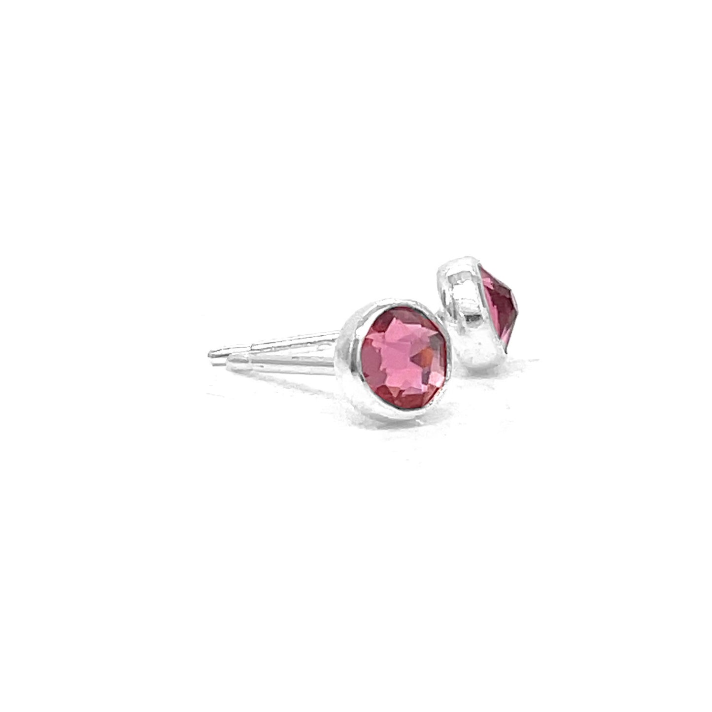 Earrings | Crystal Studs | Pink Tourmaline