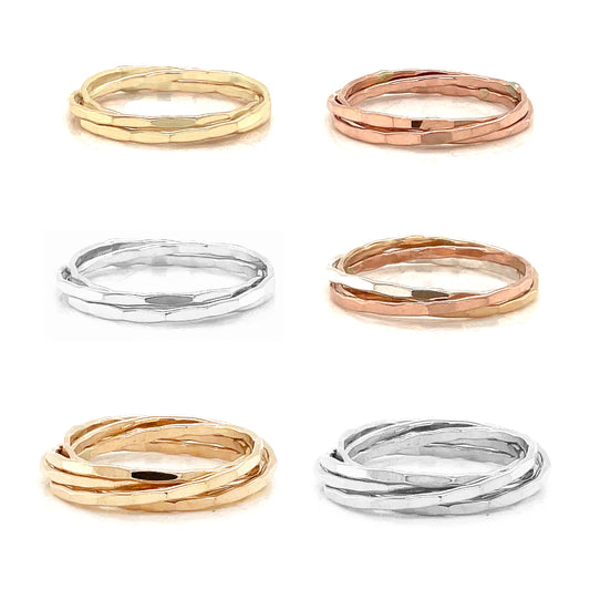 Rolling Puzzle Ring | Interlocking Fidget Ring