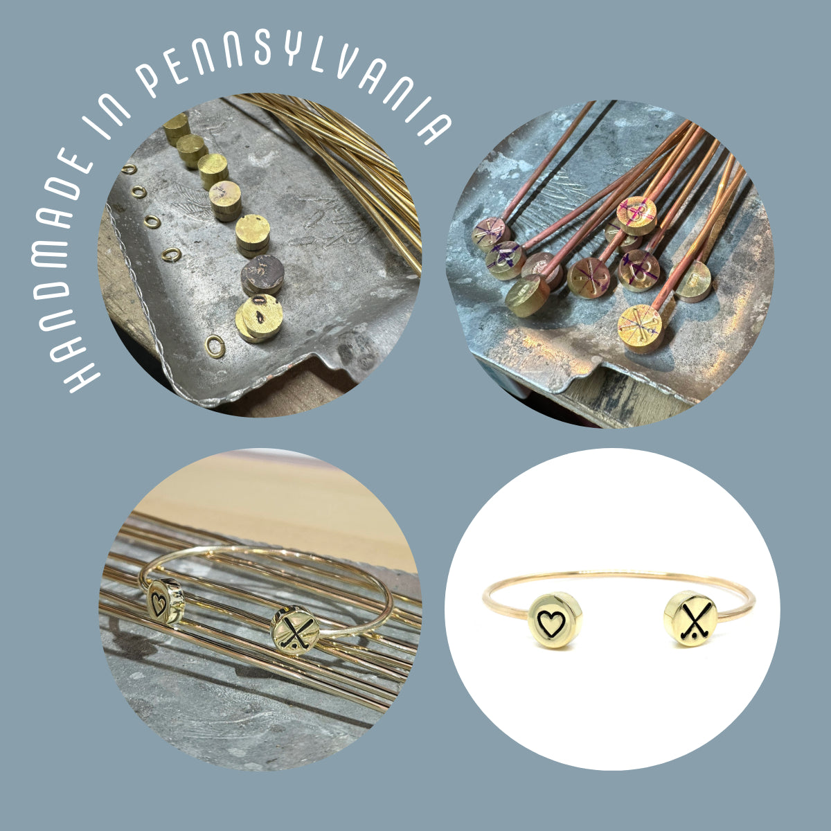 Bracelet | Double Charm Cuff | Field Hockey Personalizable