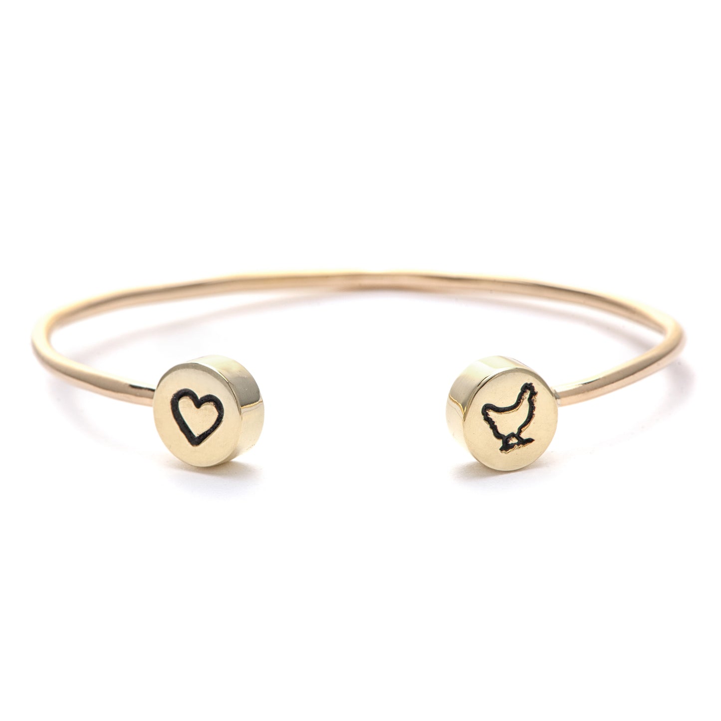 Bracelet | Double Charm Cuff | Love Chickens