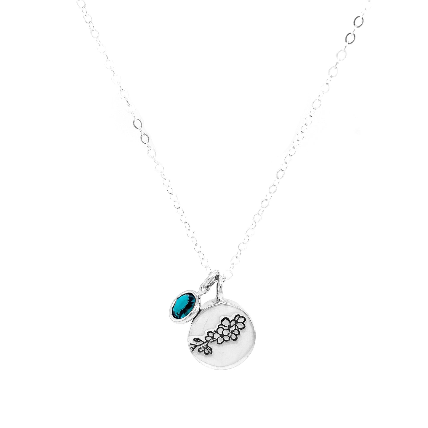 Build Your Own | Necklace | Birth Flower Charm & Crystal
